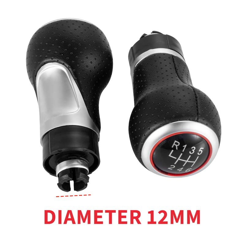 Customized Gear Shift Knob Suitable for Audi A4 Car Gear Head, Red Circle Shift Handle, Universal Accessory, Exclusively for Foreign Trade
