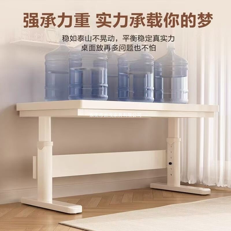 Solid Wood Electric Height-Adjustable Desk, Smart Work Desk, Office Desk, Computer Desk, Gaming Desk, Home-Use Adjustable Study Desk