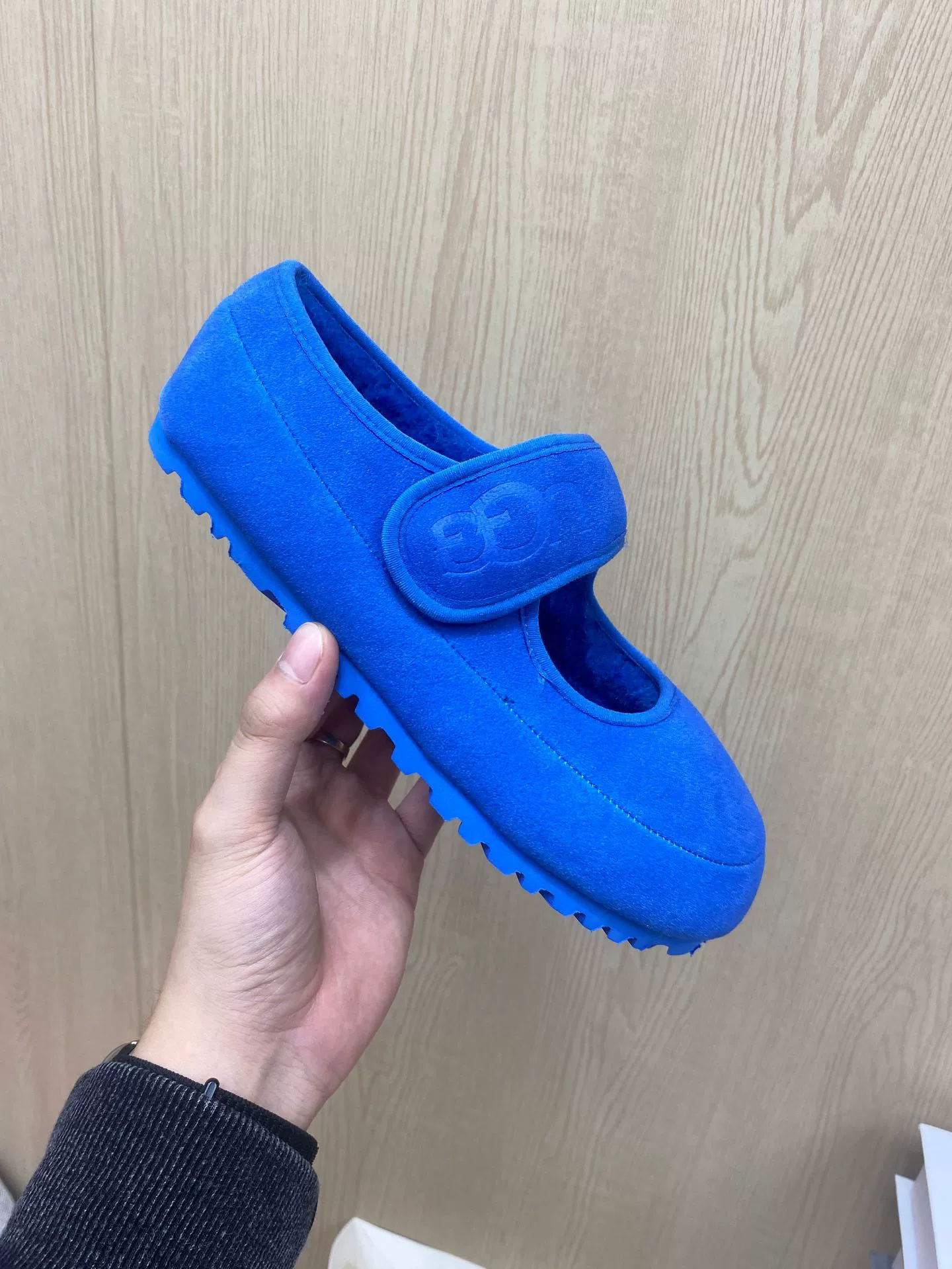 [Spot] Walnut color!Retro warm wool cotton single shoes for women wearing winter plus velvet beans and Mary Zhen shoes