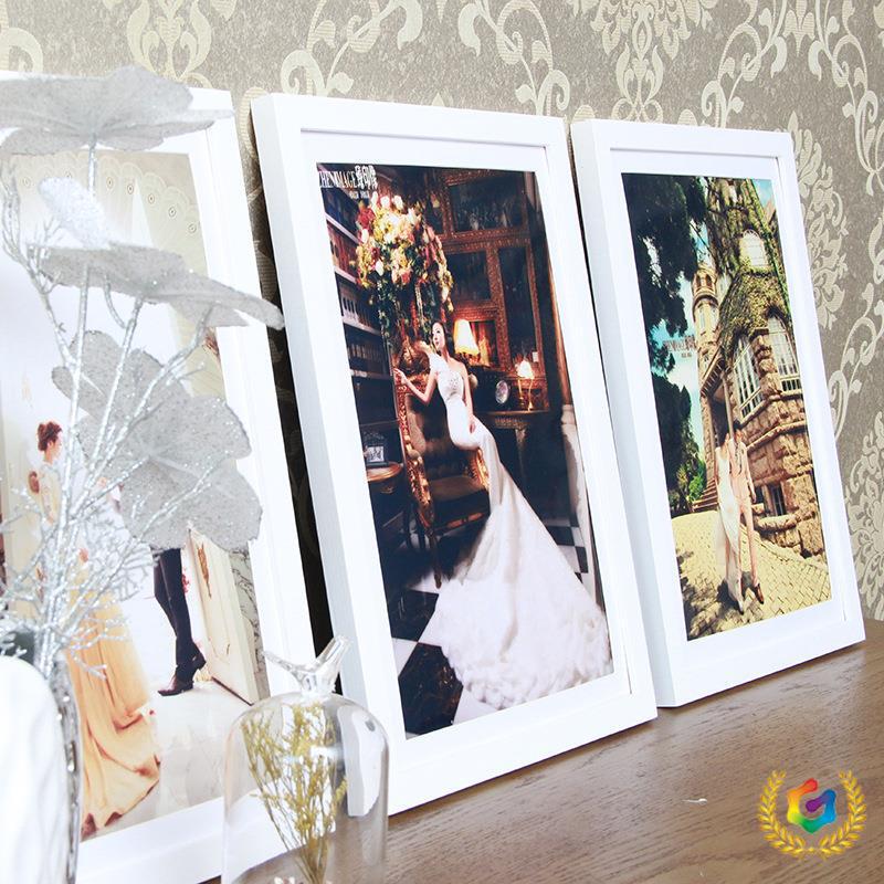 ⇜ Simple Wedding Photo Frames Wholesale, Wall-Mounted Photo Studio Pictures, Large Solid Wood Photo Frames, Wooden Wedding Photo Framing