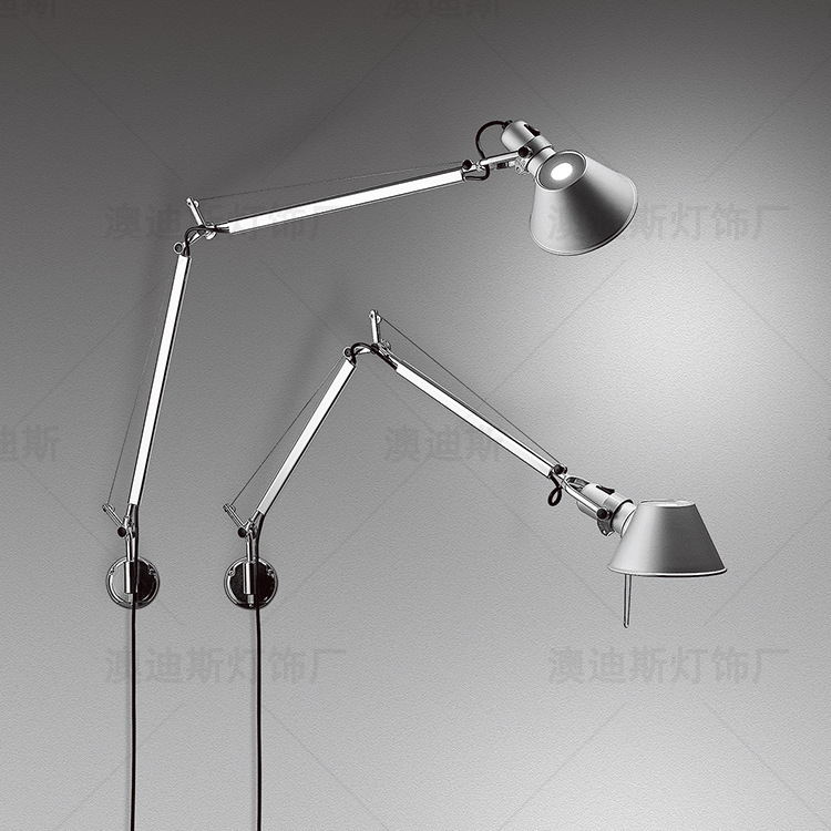 Italian Tolomeo Mechanical Arm Folding and Retractable Designer Study Bedroom Bedside Reading Vintage Wall Lamp Italian Tolomeo Mechanical Arm Folding and Retractable Designer Study Bedroom Bedside Reading Vintage Wall Lamp