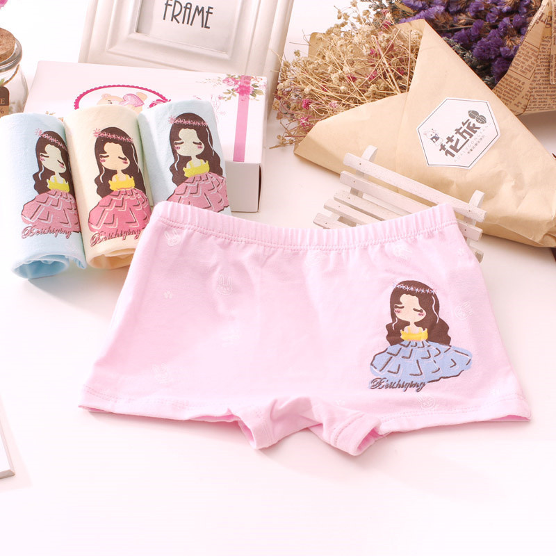 Ropa interior para niños, niñas, niños de mediana edad, lanzadera de algodón, calzoncillos de algodón, calzoncillos bóxer para niñas al por mayor