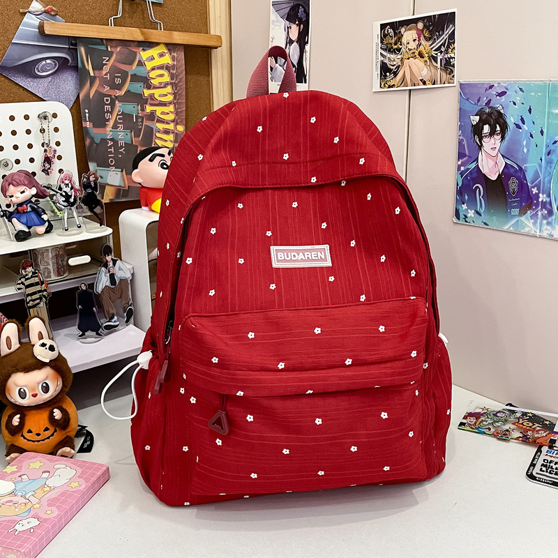 中学生向けのクロスボーダー和風フレッシュスクールバッグ、かわいくて多用途な旅行用バックパック、軽量で大容量の学生用バックパック|undefined