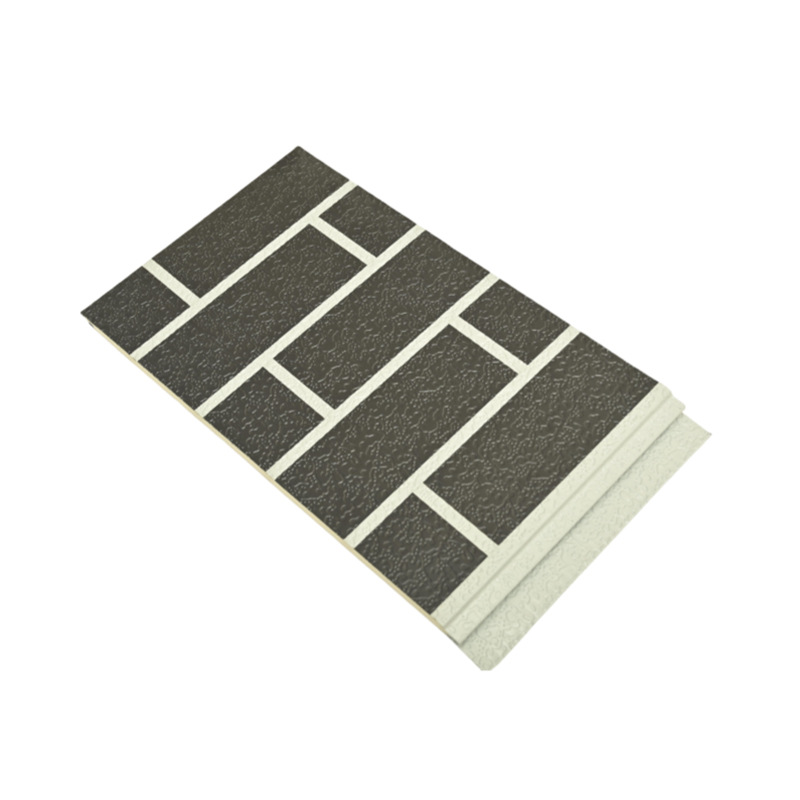 Paneles integrados de aislamiento y decoración de paredes interiores y exteriores, paneles para villas, casas prefabricadas, paneles metálicos tallados tipo sándwich de poliuretano, aislamiento de ahorro de energía.