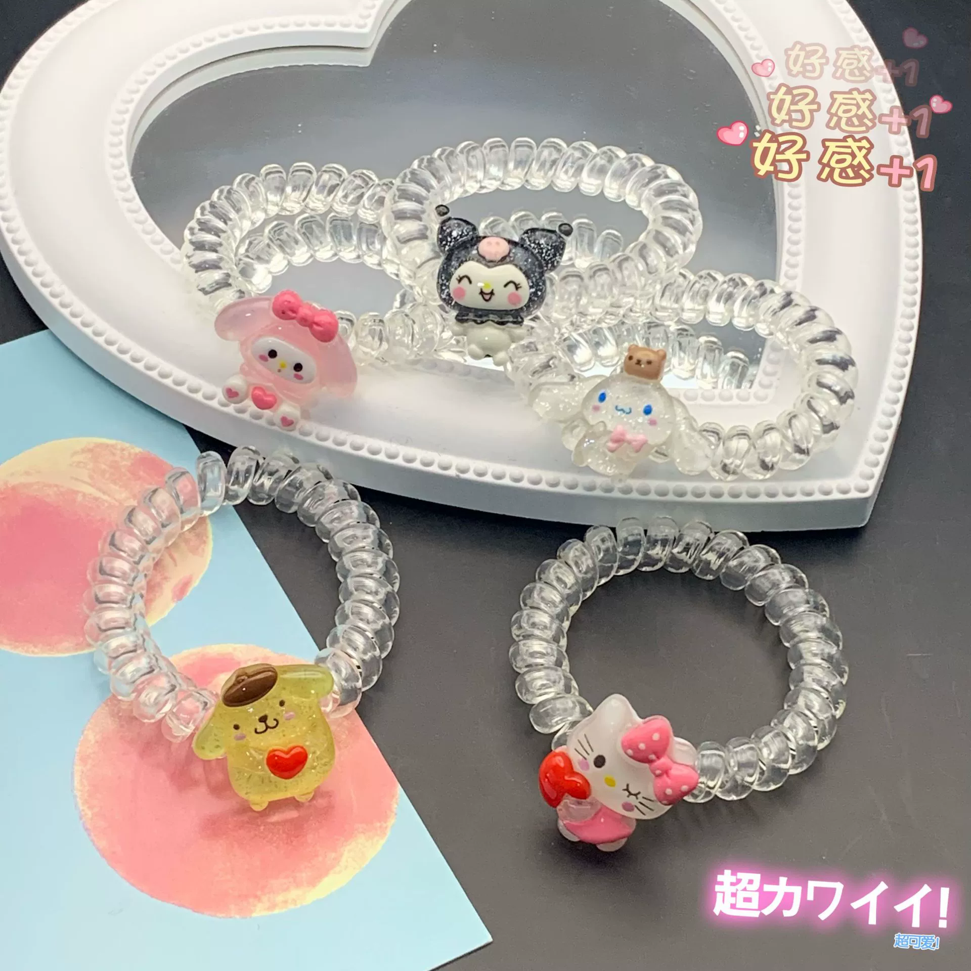 Мультфоновый телефон, симпатичная резинка для волос для друга
