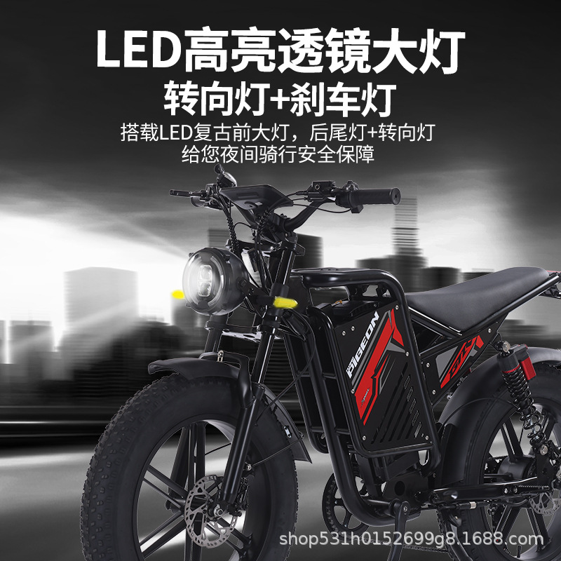 Bicicleta eléctrica de neumáticos anchos bicicletas eléctricas EBiK motor eléctrico de doble amortiguación bicicletas eléctricas de doble tracción