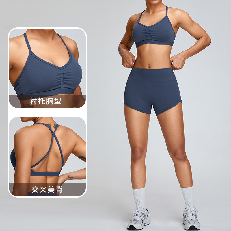 Nuevo sujetador de yoga ajustado transfronterizo de mujer cabina de espalda hermosa ropa interior deportiva de secado rápido para correr ropa de yoga ropa de fitness