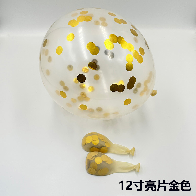 12 pulgadas globo de sequilla decoración de látex transparente globo de papel de decoración de boda fiesta de cumpleaños al por mayor