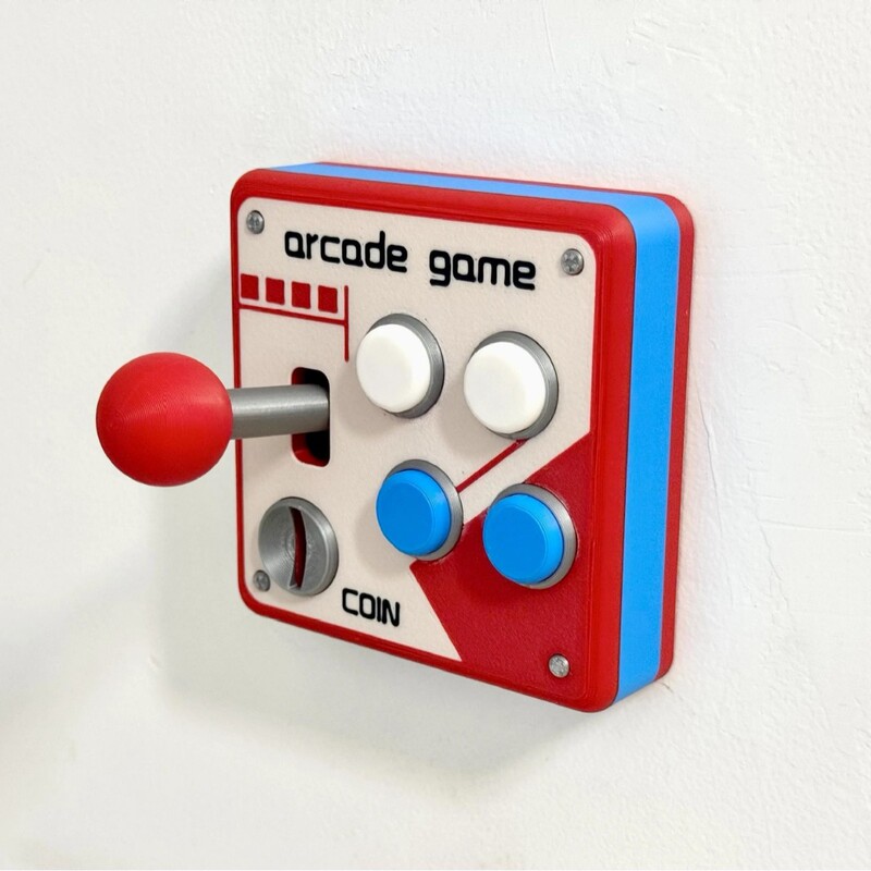 3D Printed 86-Style Retro Arcade Fun Switch Panel Model Decoration - Modified Joystick Switch Pendant Trendy Toy