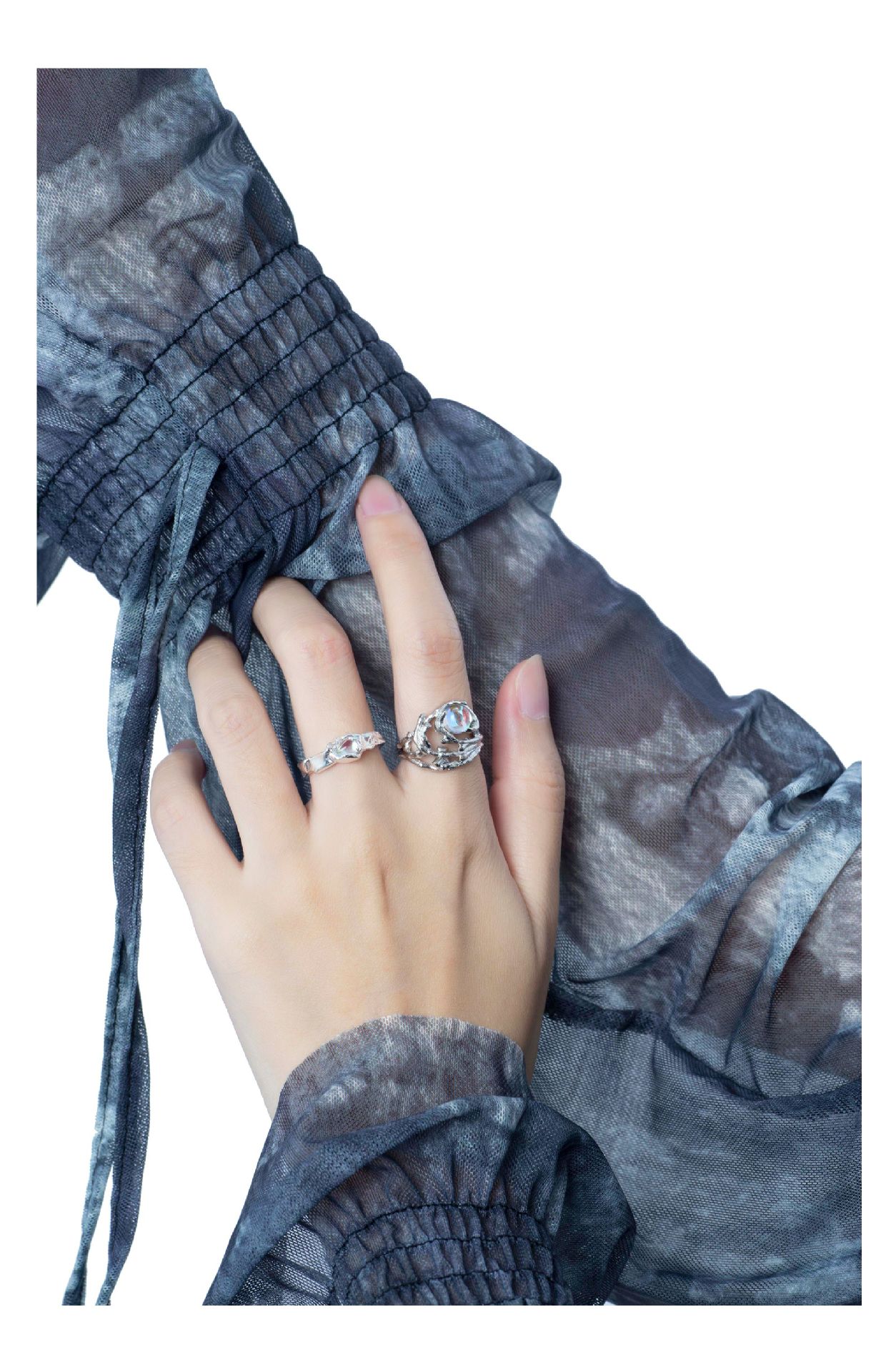 Fashion Geometric Copper Plating Artificial Gemstones Rings 1 Piece