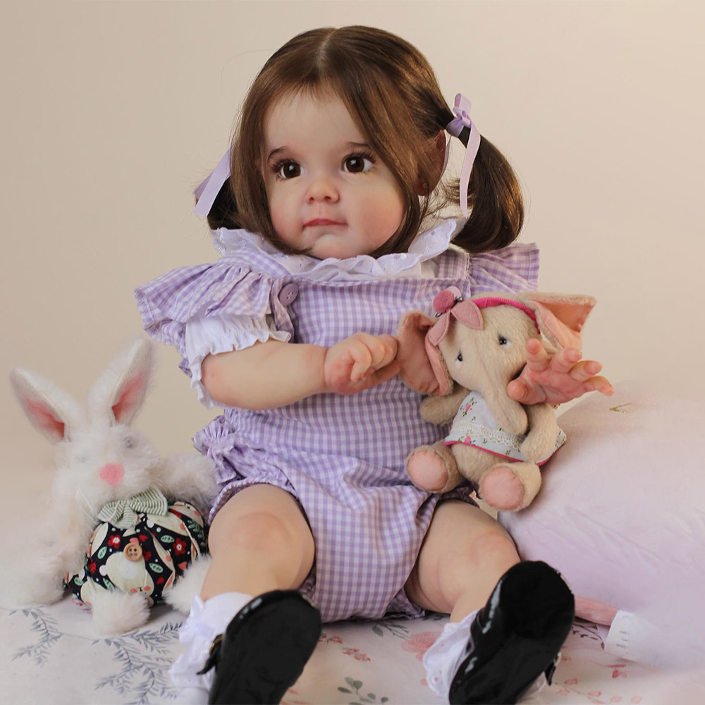 Muñeca Bebé Reborn de Simulación Toddler Maggi de Vinilo Pintada a Mano 3D