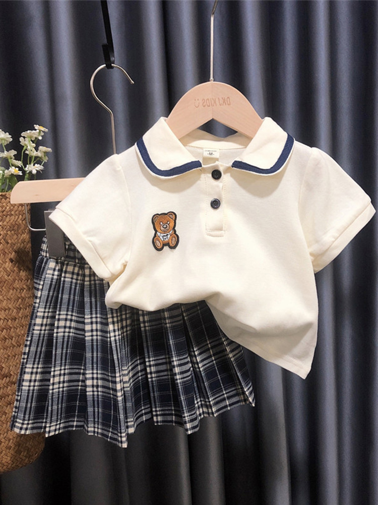 女童jk套装夏季学院风宝宝儿童裙子夏装小女孩衣服童装夏款连衣裙