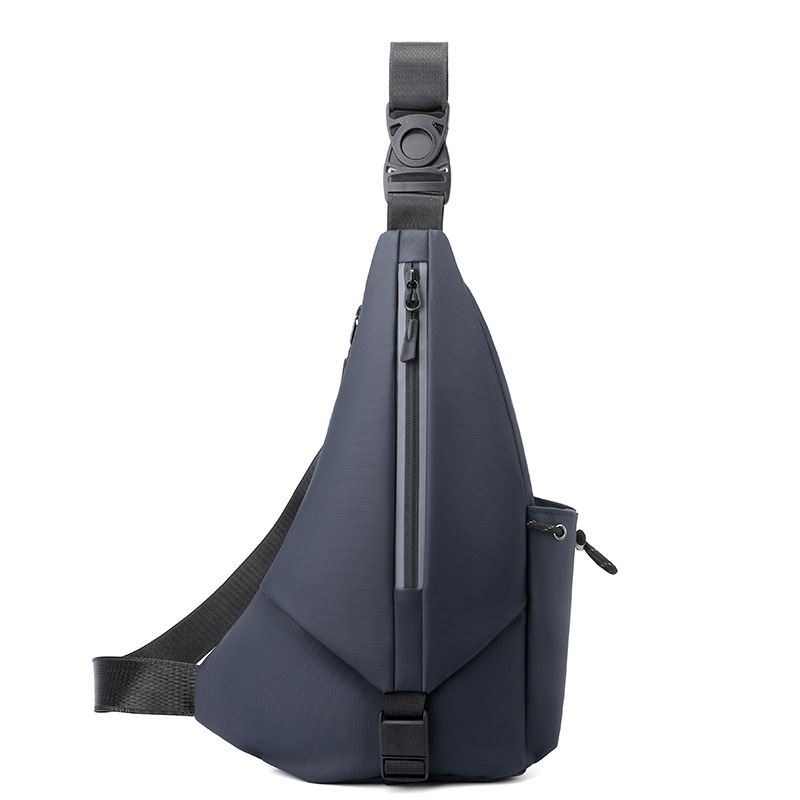 Skin film chest bag, men's casual backpack, one shoulder chest bag reflective chest bag, anti splash diagonal cross chest bagcommuting small backpack_voghion.com