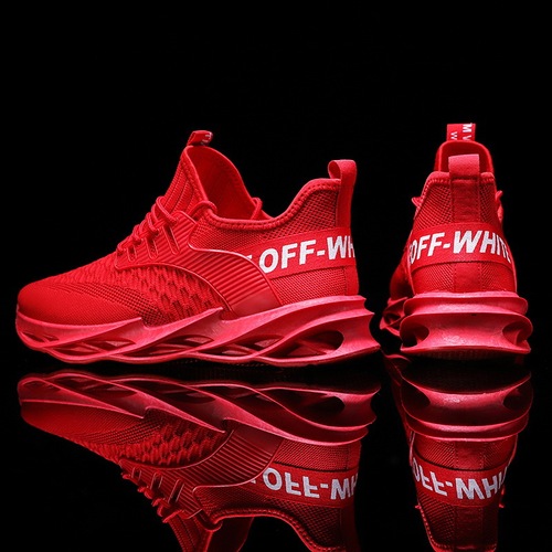 New men's shoes fashionable fashionable breathable flying knitted running shoes fashionable blade casual sports shoes men