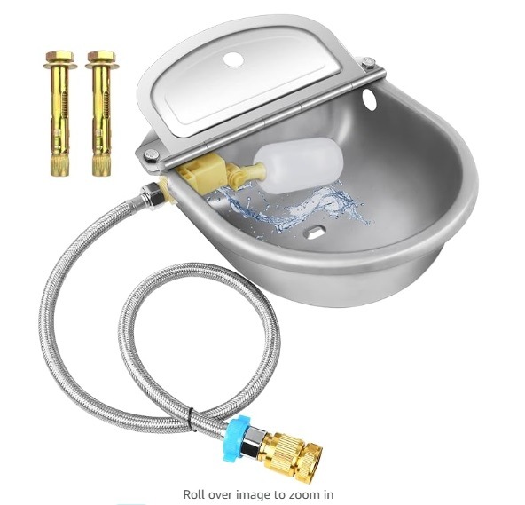 Bebedero de Acero Inoxidable para Ganado, Bebedero Automático Tipo Flotador para Ganado, Bebedero para Ganado, Caballos y Ovejas, Equipo de Bebida para Ganado