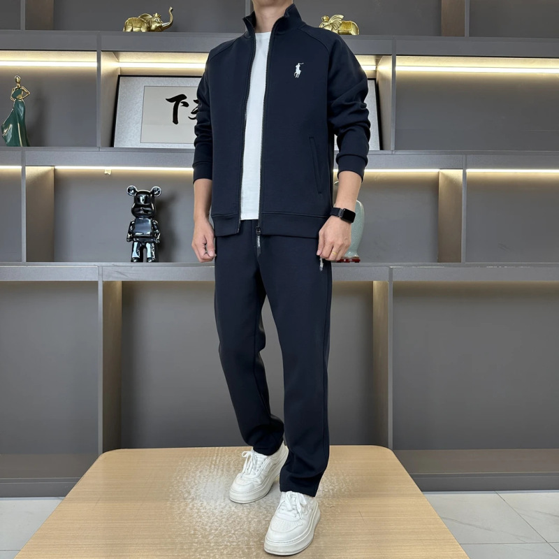 秋季新款潮流时尚运动舒适裤子休闲立领外套轻奢简约两件套套装|undefined