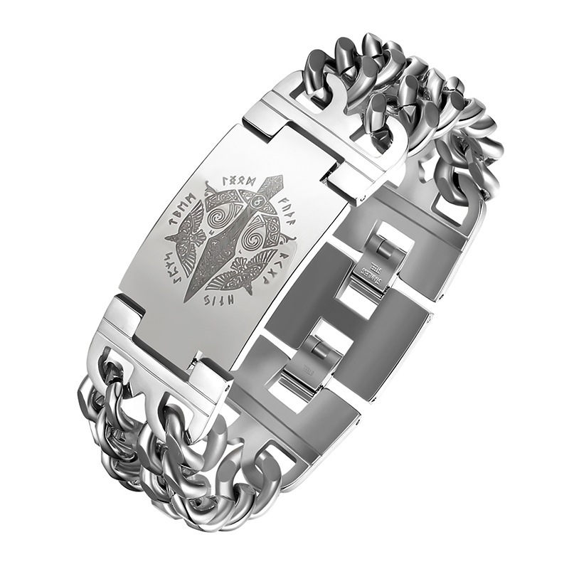 Herren Panzerarmband Aus Edelstahl Wasserfest Und Langlebig_voghion.com