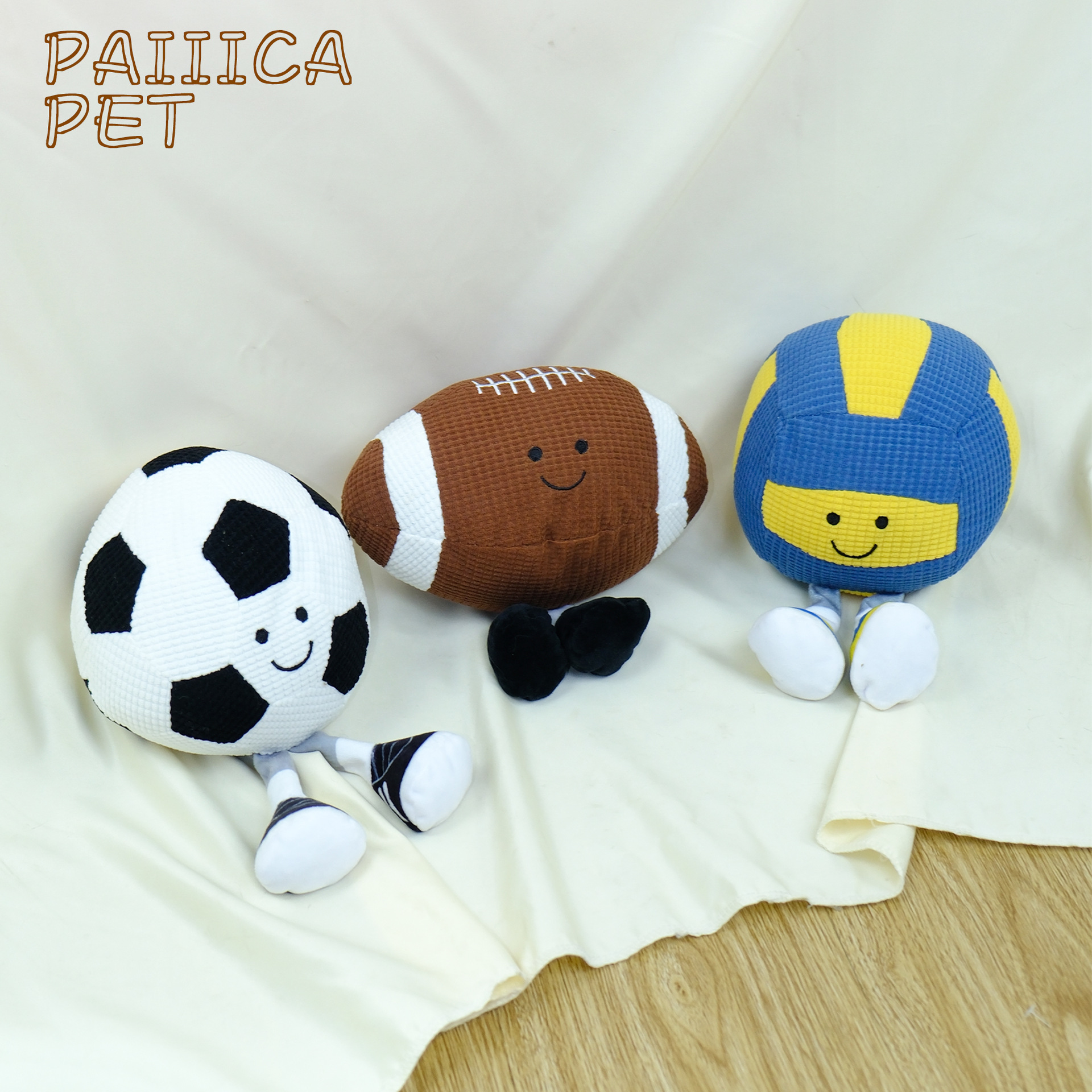 New Pet Plush Toy with Sound, Football and Basketball Shape, Self-Entertainment to Relieve Boredom at Night, Ins Interactive Entertainment for Dogs