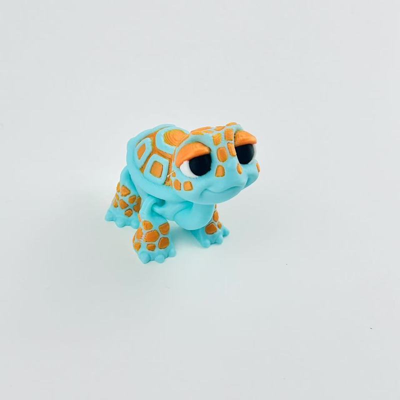 国境を越えた人気の 3D プリント大きな目のカメ関節可動かわいい動物モデルのおもちゃ国境を越えた装飾品卸売|undefined