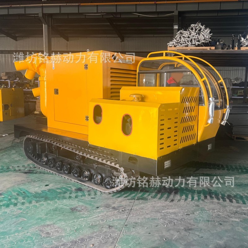 クローラ式排水ロボット全地形対応大流量緊急排水移動式防洪ポンプ車ポンプユニット|undefined