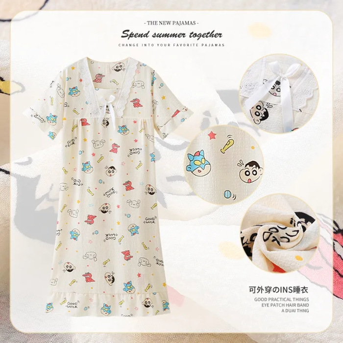 Una variedad de estilo princesa francesa de alta calidad ins estilo burbuja de algodón con volantes pijamas de las mujeres de primavera y otoño mono camisón desgaste del hogar