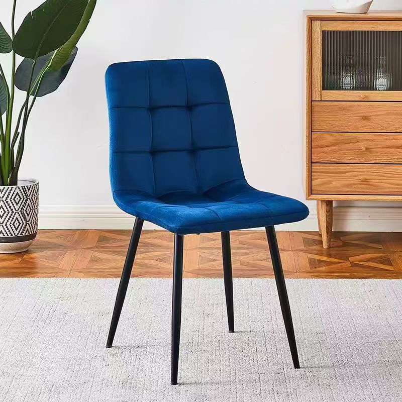 Customized Simple Home Dining Chair Modern Fashion Iron Soft Bag Chair Restaurant Hotel Leisure Back Chair Dining Table Chair