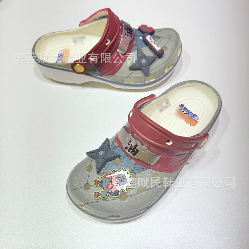 Cross New Naruto Fourth Generation Sasuke Clogs Slippers Beach Shoes Outer Wear Non-Slip Breathable Eva Wholesale