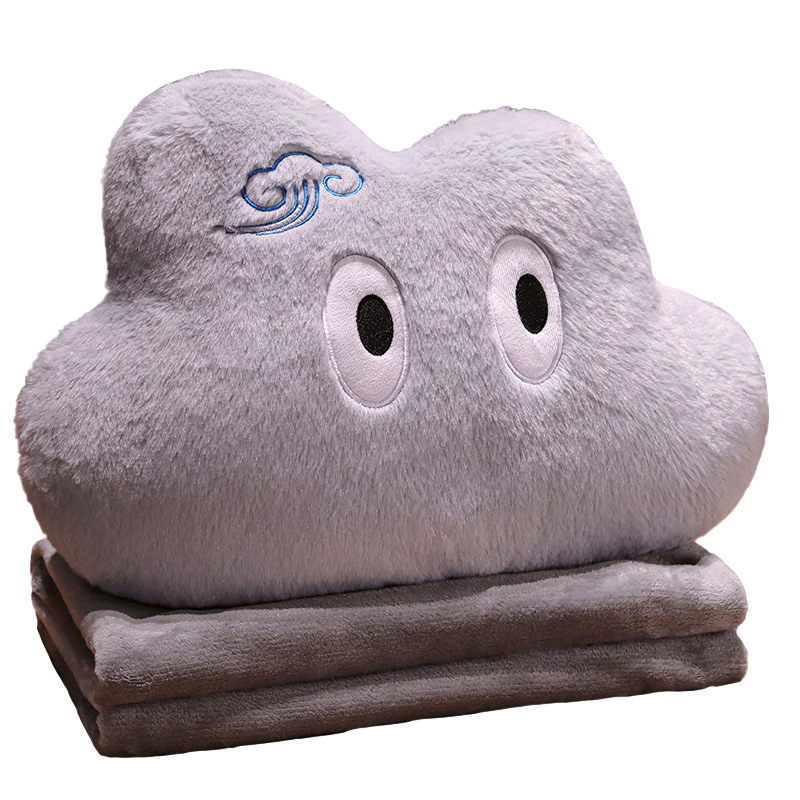 Xiang nubes almohada manta lindo lindo ojos grandes nubes forma suave almohada de oficina en el hogar al por mayor