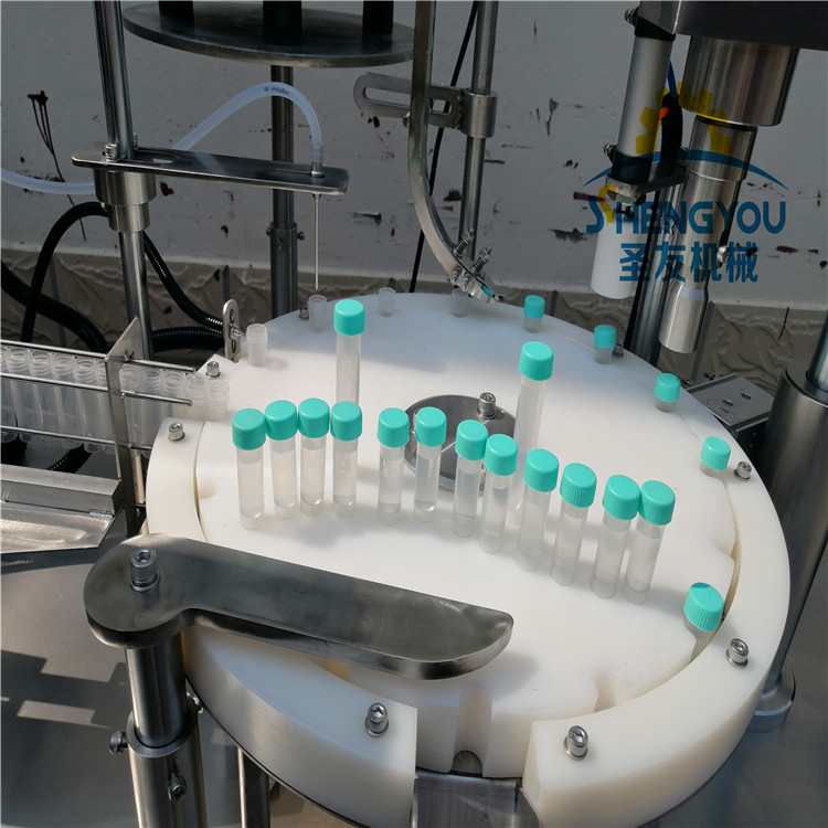 病毒采样管高速灌装机 液体试剂灌装压盖机 试剂自动化灌装机现货
