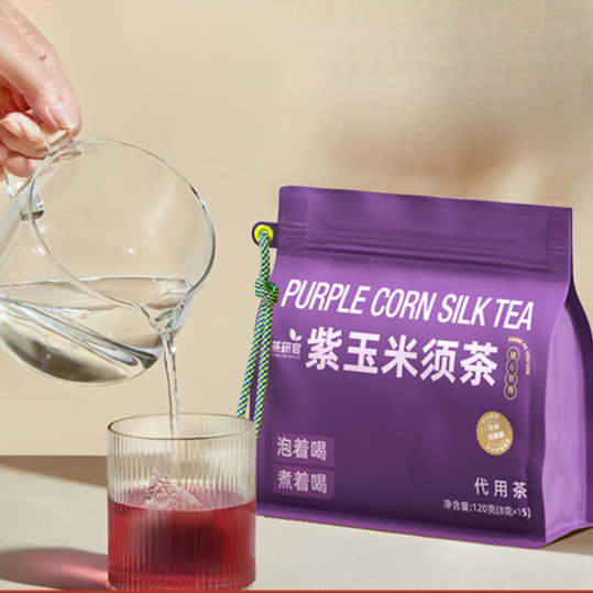 Tea Research Official Purple Corn Silk Tea Pregnant Women Can Drink Health Tea Girls Drink Scented Tea Mulberry Tea Tea Bags Stay up Late Edema