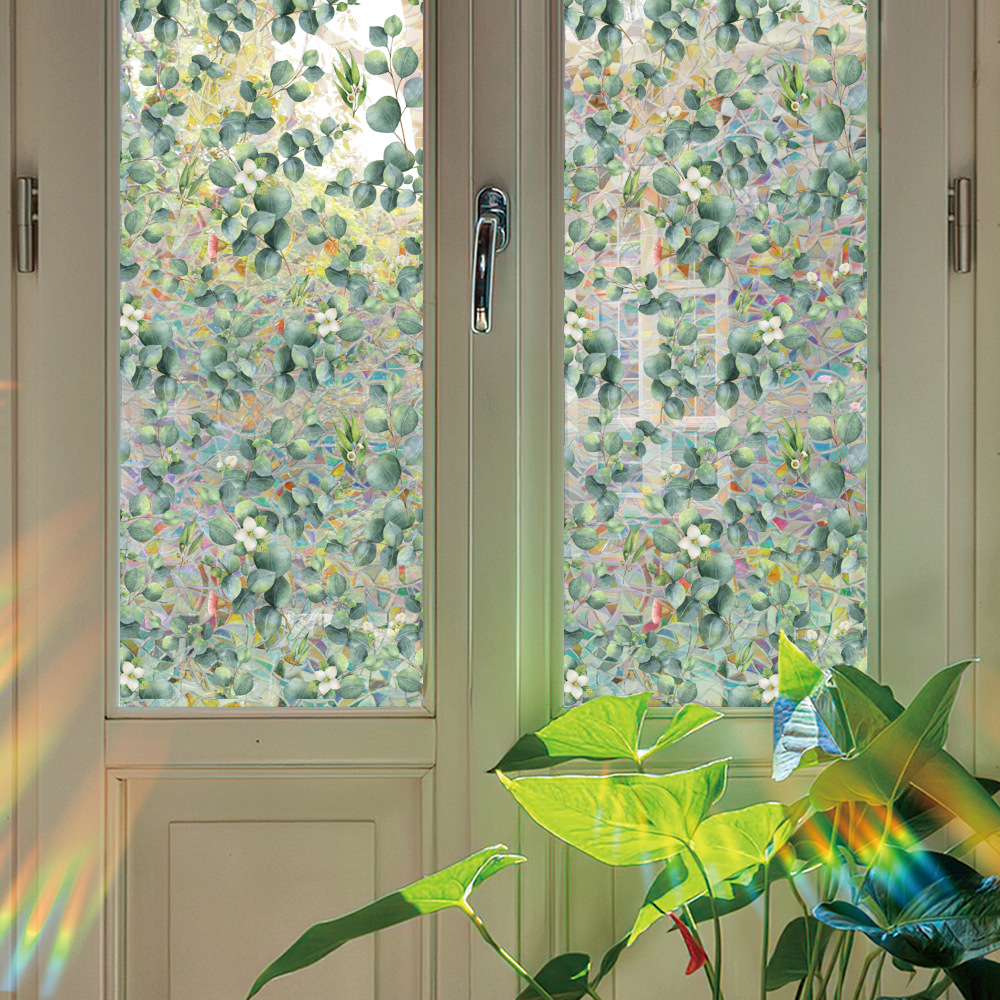 140g Weight Glass paster Home Textiles & Decor Type PVC Material Leaf Pattern Casual, Pastoral Style Casual Pastoral Leaf PVC Glass Paster Wall Art 29