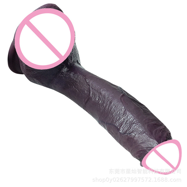 purple big realistic silicone toy for adults