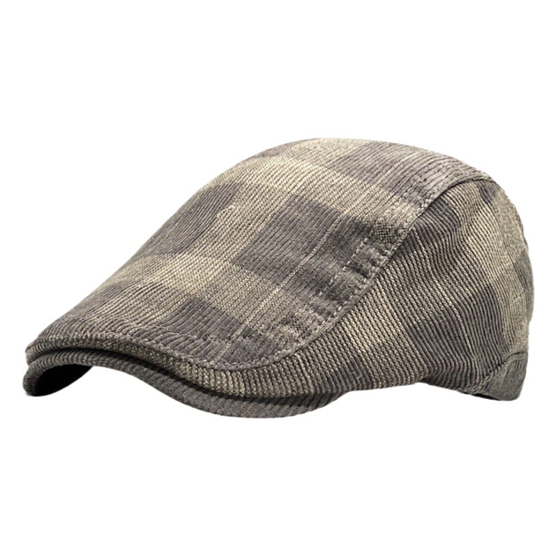 Gorra de pana estilo Newsboy para mujer, otoño e invierno, gorra con diseño retro estilo Hong Kong, gorra Newsboy, estilo vintage.