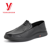 意尔康男鞋新款真皮休闲皮鞋男一脚蹬爸爸鞋S111AR50210A