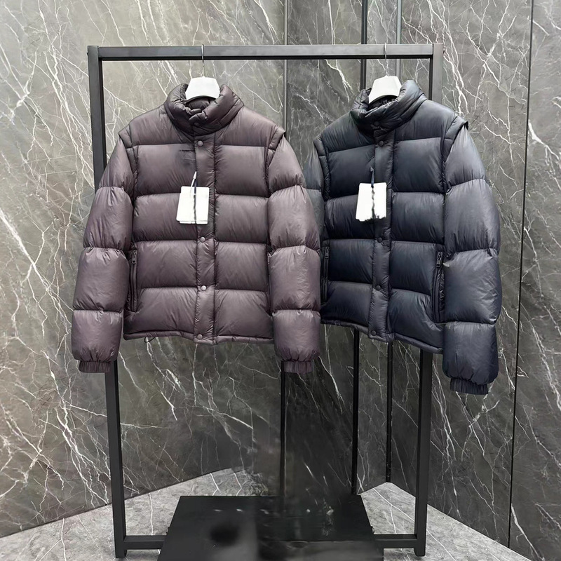 Cycling down Jacket with Large Logo, Sleeveless Style, Winter Unisex Detachable Vest down Jacket