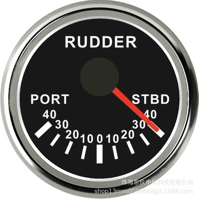 52mm Rudder Angle Indicator for automobile instrument - black-disk-0-190ohm