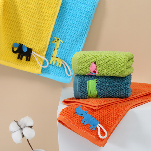 Cotton Towel Baby Child Adult Small Towel Facial Wipes Soft Absorbent Facial Towel Kindergarten Cartoon Children's Towel 