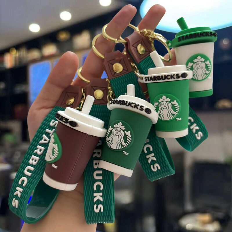 Cross-Border New Starbucks Coffee Cup Keychain Pendant Simulated Milk Tea Cup Keychain Bag Pendant Small Gift Cross-Border New Starbucks Coffee Cup Keychain Pendant Simulated Milk Tea Cup Keychain Bag Pendant Small Gift