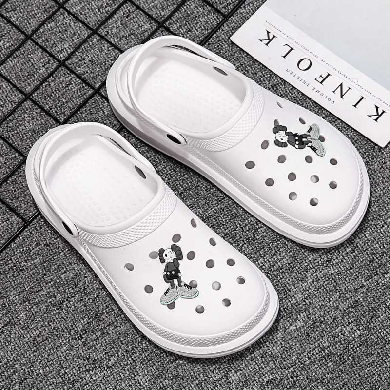 Dongdong zapatos para hombres de verano nuevos zapatos de playa casuales transpirables sandalias de hombre con cabeza de media zapatilla sandalias