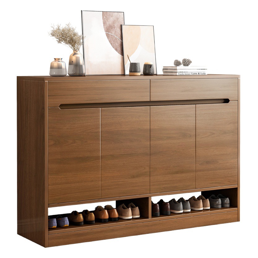 Mueble zapatero de madera maciza, nuevo modelo 2024, armario de almacenamiento para la entrada del hogar, estante de almacenamiento interior integrado para montar en la pared.