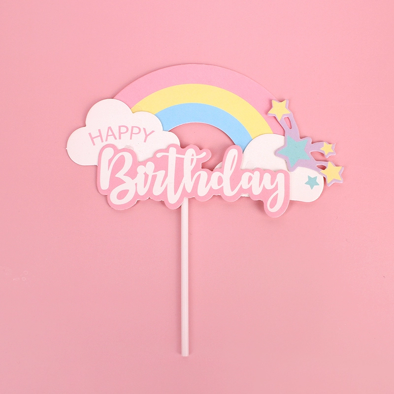 English Birthday Happy Cartoon Balloon HB Love Gift Box Birthday Happy Cake Account Crown Crown милые звезды
