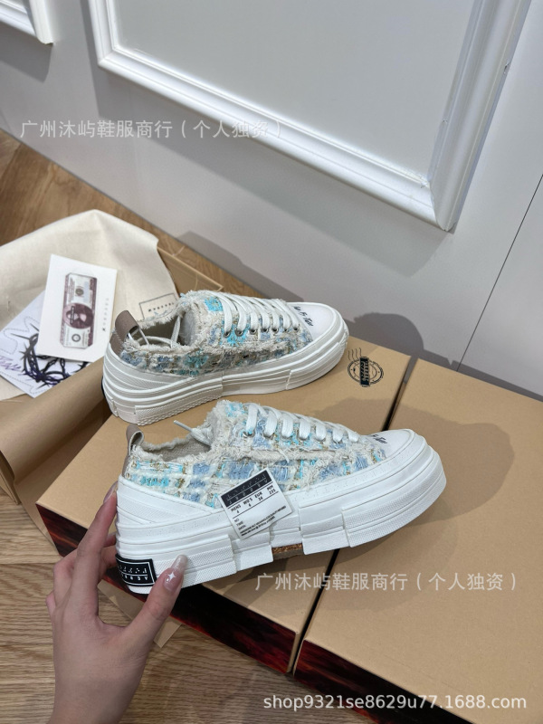 吴建豪同款高版带芯片火焰盒情侣帆布鞋实木厚底增高男女款乞丐鞋|undefined