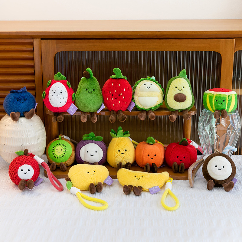 Simulation Cute Fruit Pendant Stuffed Doll Apple Banana Table Companion Toy Children's Gift for Girlfriend