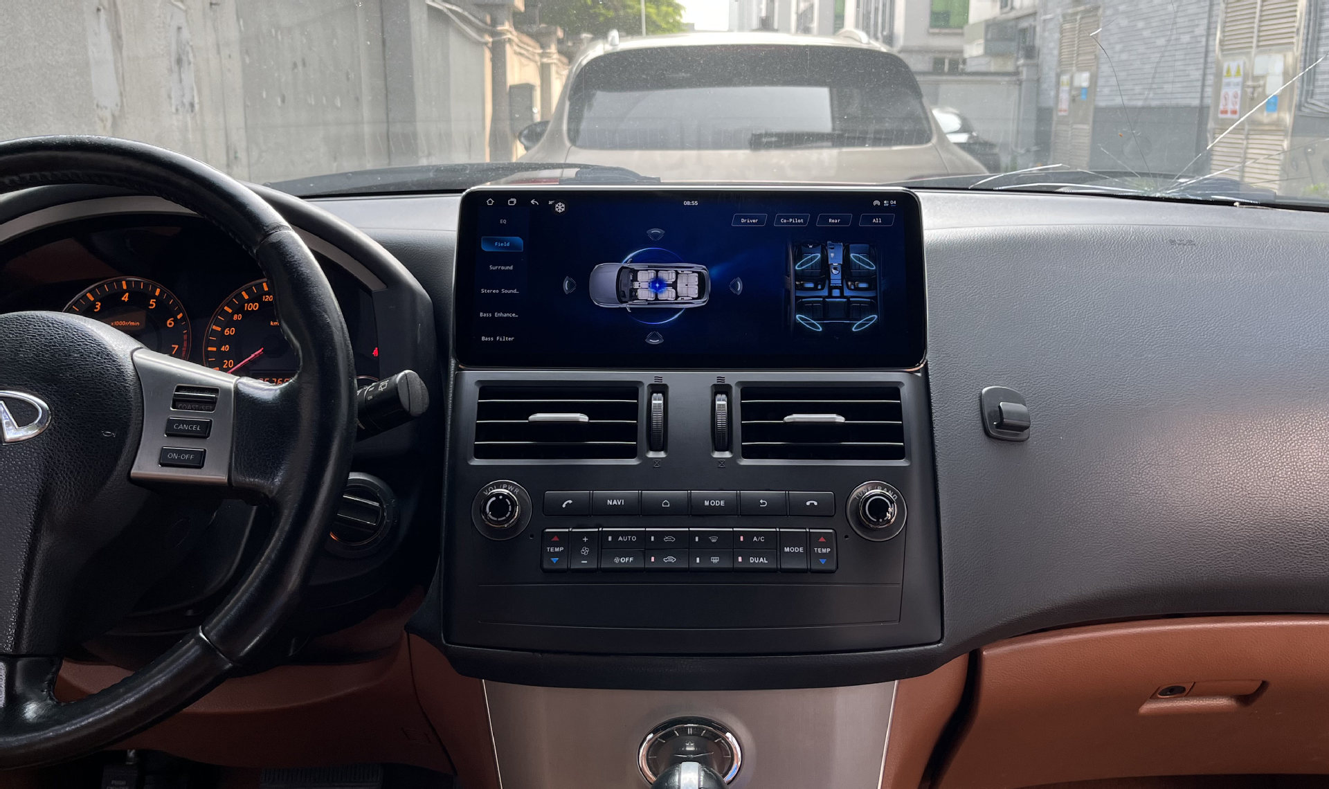 Suitable for Infiniti FX35/FX45 2007-2008 models: LCD instrument cluster, central control, smart in-car navigation screen, and car entertainment system