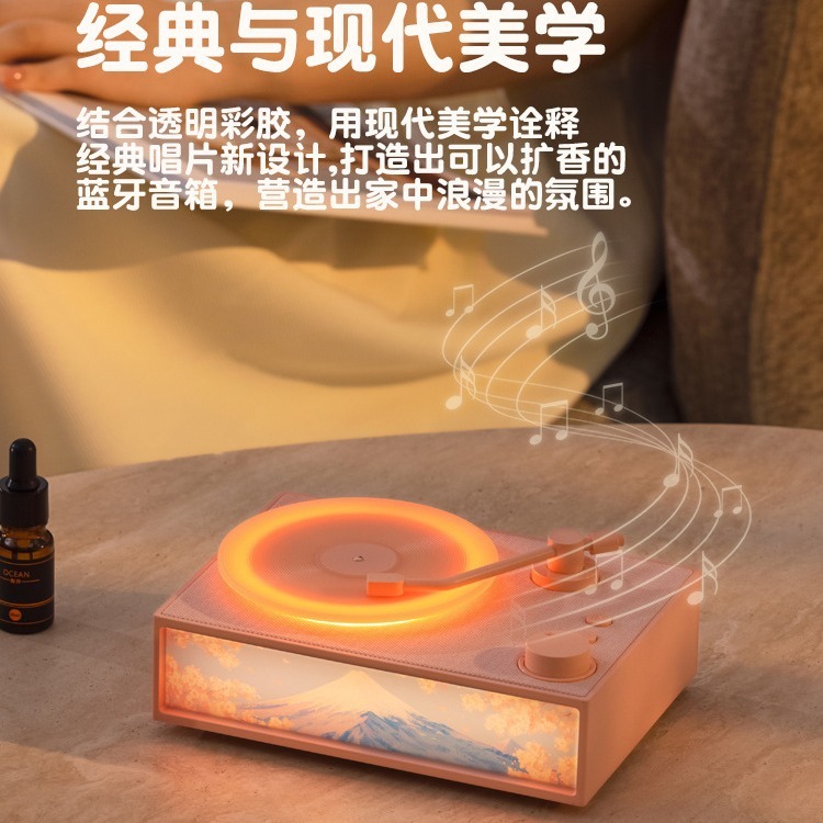 クリエイティブレトロ香薫bluetoothスピーカーUSB多機能低声スピーカー雰囲気ランプが男女誕生日プレゼントを贈る|undefined