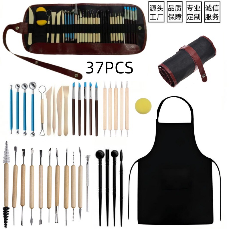 Herramientas de cerámica transfronterizas 37/41/43/46/61 piezas de herramientas de arcilla de arcilla de arcilla para niños