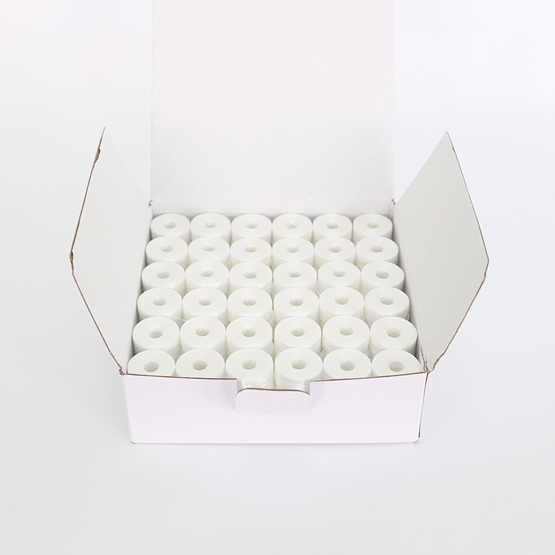 144个/盒白色L型无芯底线75D/2绣花线缝纫线缝纫机线批发 底线 线