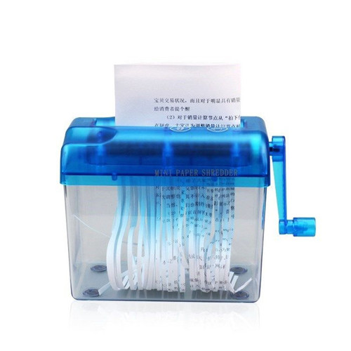 Amazon office home A6 mini manual paper shredder desktop hand-crank file shredder wholesale