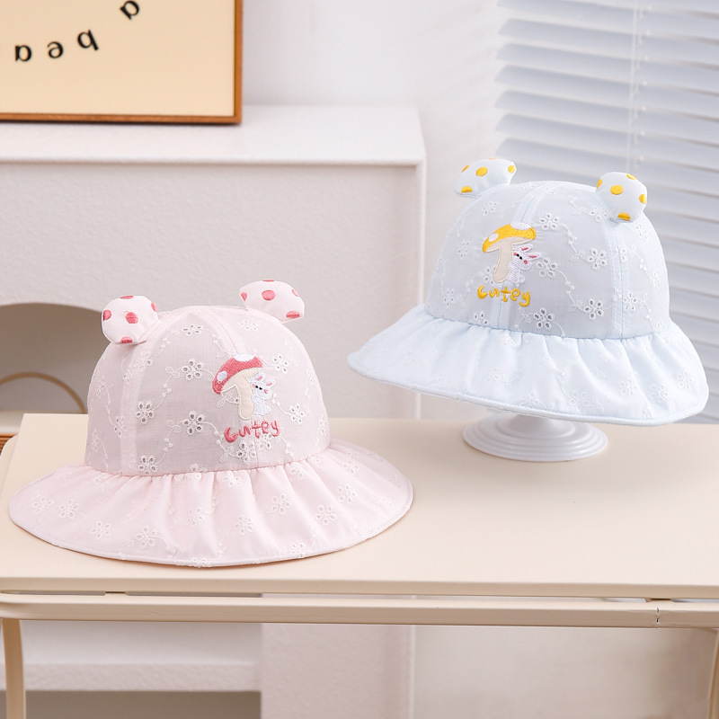 Sombrero para bebés primavera y otoño pequeño mes de edad pescador primavera y verano protección solar para mujeres y hombres bebés lindos sombreros para bebés pequeños