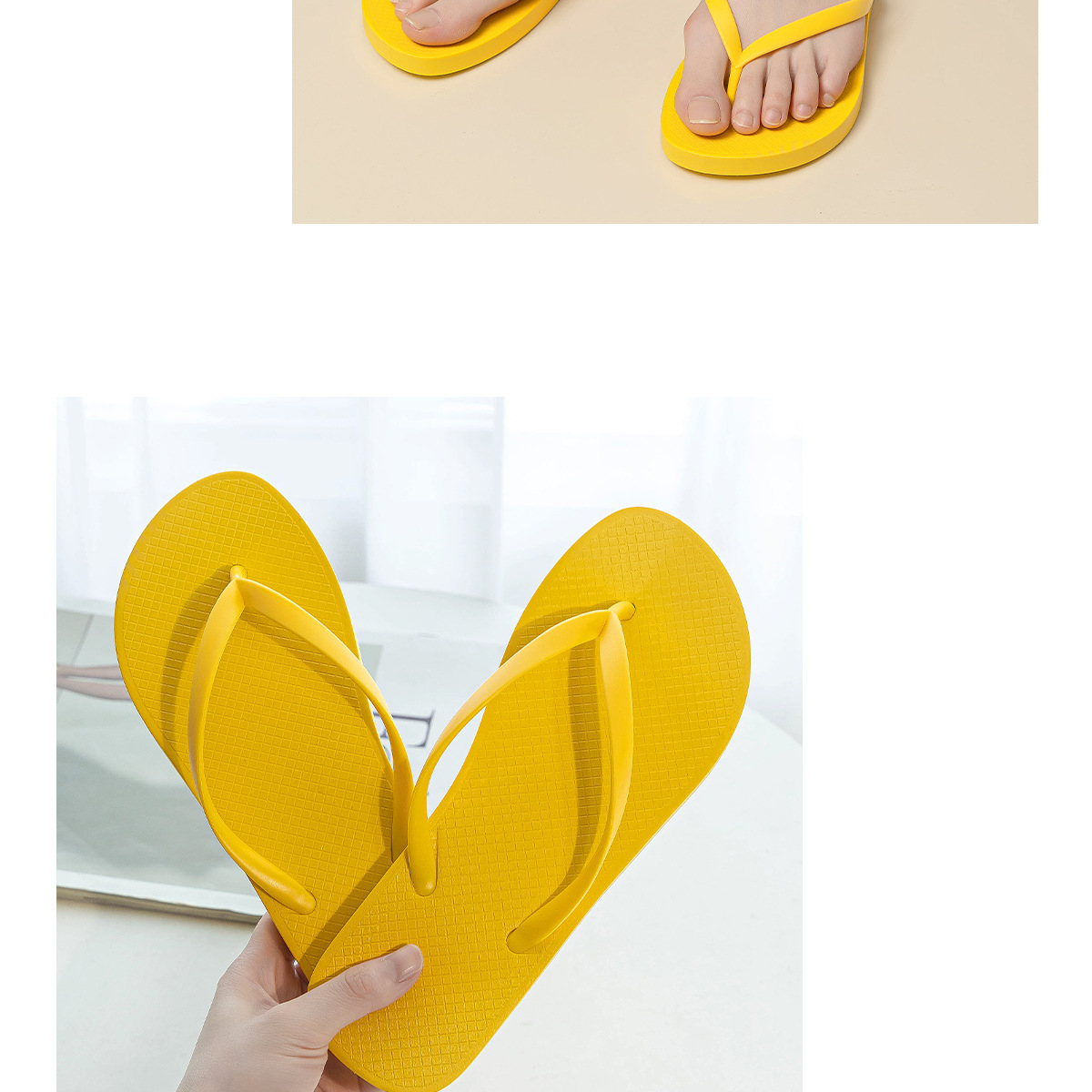 Women Comfortable Minimalist Flip-flops Non-slip Beach Sandals_voghion.com